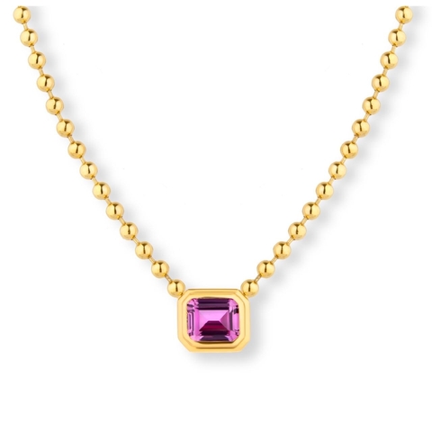 Colar Bolas Emerald Pink - comprar online