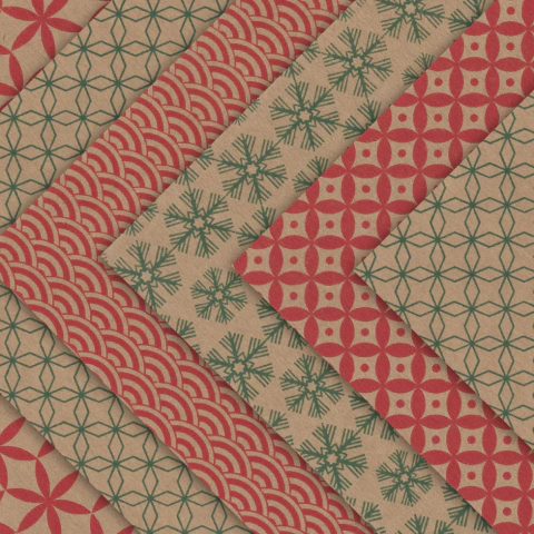 Tesel Tinta Navidad - Kraft - 80 grms