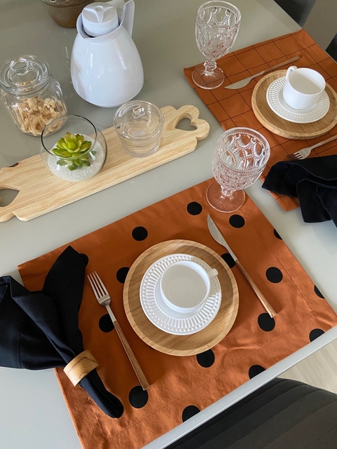 Lugar americano poá Terracota