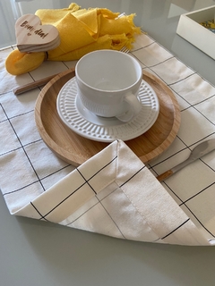 Lugar americano Grid Off White - Ateliê Mimos de Mesa