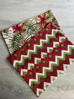 Lugar americano floral / chevron Natal