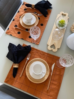 Lugar americano poá Terracota - loja online