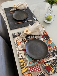 Lugar americano Barbecue and Beer - Ateliê Mimos de Mesa