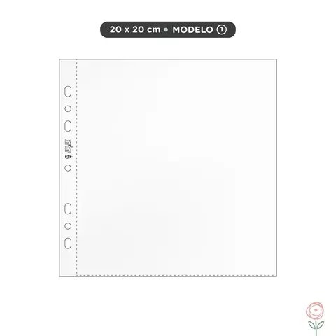 Plásticos para Álbum 20x20cm - Modelo 1 | JuJu Scrapbook