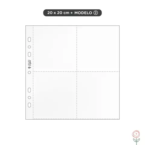 Plásticos para Álbum 20x20cm - Modelo 2 | JuJu Scrapbook