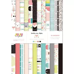 Bloco A4 para Scrapbook - Coleção Sonho nos Alpes - Juju Scrapbook