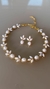 Conj Joana Colar e Brinco Branco - loja online