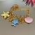 Bracelete Sereia Peixe, Concha e Estrela Canddy Com Pingentes Dourados