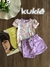Conjunto Infantil Body Ursinhos e Short Saia Lilás Kukiê 85728 - comprar online