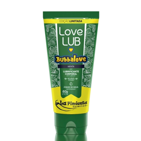 LOVE LUB BUBBALOVE LUBRIFICANTE CORPORAL BEIJÁVEL MENTA 60G LA PIMIENTA - Fábrica da Sedução