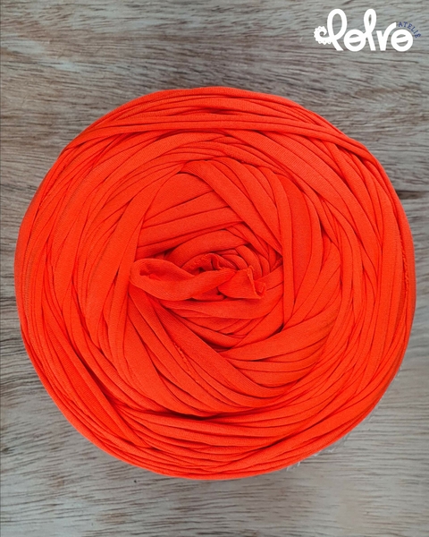 Fio de Malha Residual Lelê Crochê Lycra - Laranja Neon