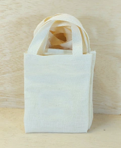 Sacolinha Minibag Lisa - Sem Estampa - Algodão Cru - Lembrancinha