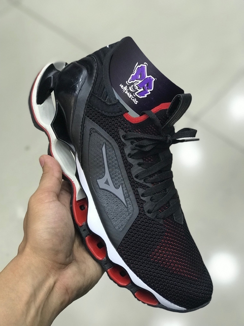 mizuno wave pro x wk preto e vermelho