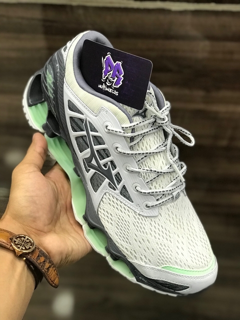 mizuno wave pro 9 cinza e verde agua