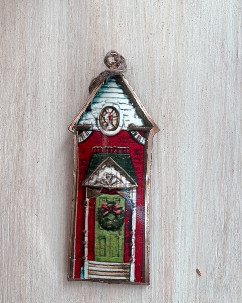 Adorno casa de metal