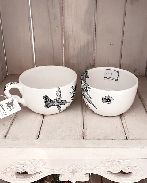 Tazon de ceramica modelo botanico