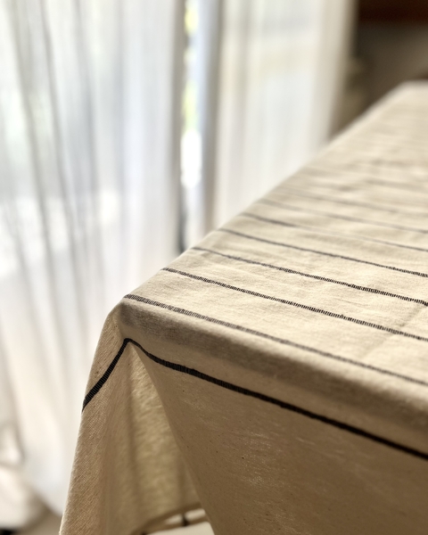 Mantel algodón rayas 150cm