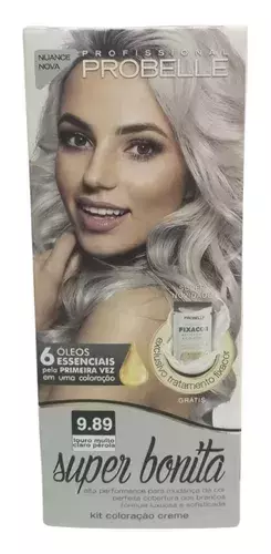 COLORAÇAO SUPER BONITA 9.89 LOURO MUITO CLARO PEROLADO