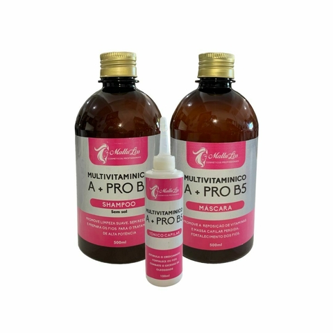 KIT 3 PASSOS MULTIVITAMINICO 500ML MALLU LISS
