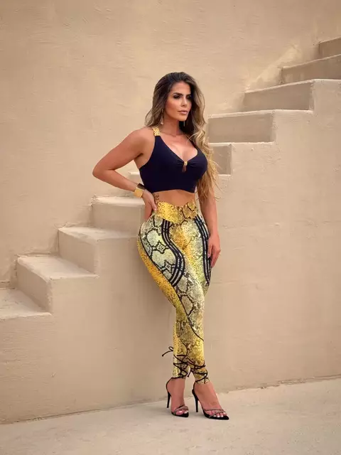 CONJUNTO SNAKE AMARELA EXCLUSIVO