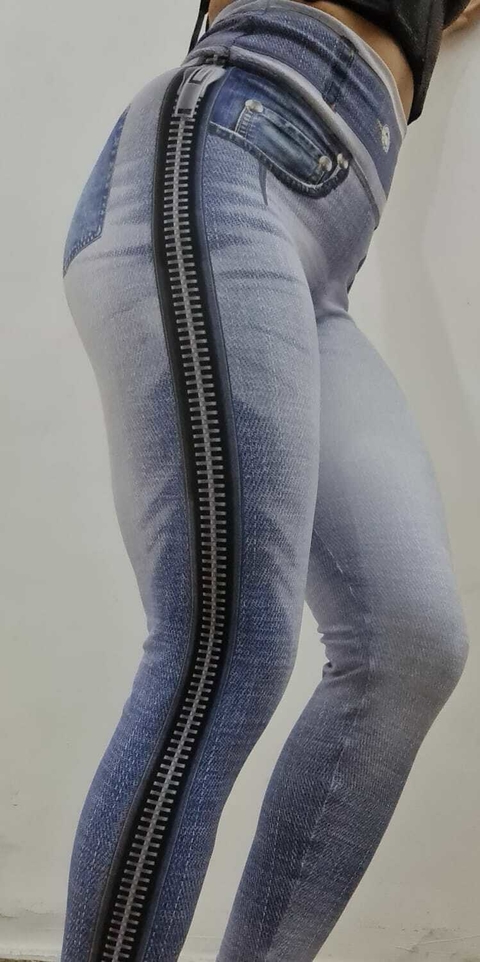 LEGGING FAKE JEANS FAKE ZIPER - MB Musa Fitness