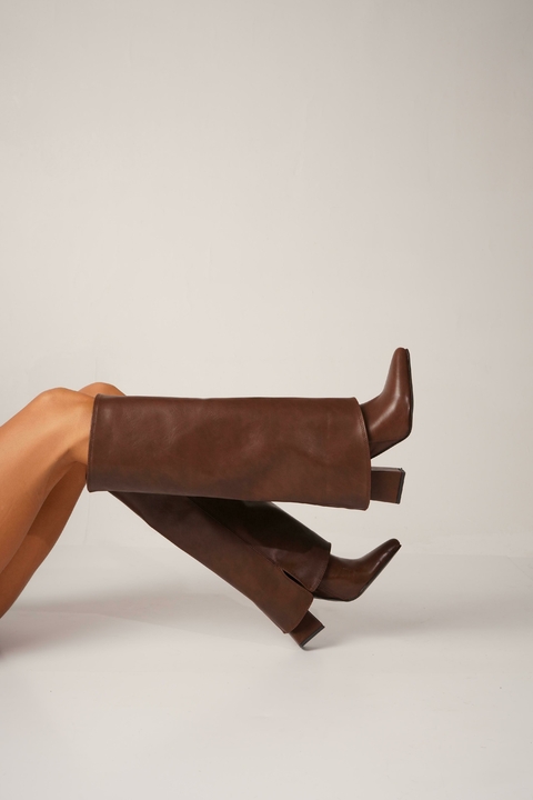 BOTA BRI CHOCOLATE SIMIL CUERO - - comprar online