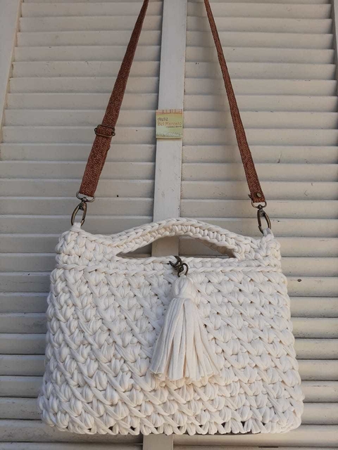 Alça transversal caramelo com mosquetões 125x2cm largura