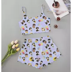 Pijama Babydoll BTS - Conjuntinho completo (ESTOQUE BRASIL) - comprar online