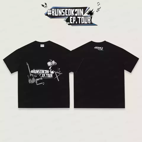 Camiseta JIN #RUNSEOKJIN EP TOUR bts - em Algodão - (ESTOQUE BRASIL) - comprar online