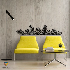 Painel Floral Linear - Loja de Painéis Decorativos | Wood Vibes Laser Art Design
