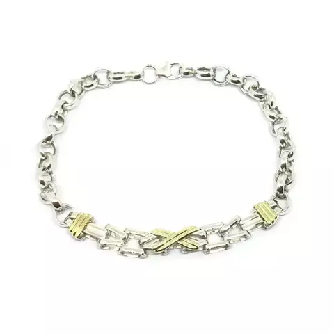 Pulsera cruz combinado con rolo