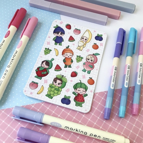 Cartela Adesiva - Frutinhas