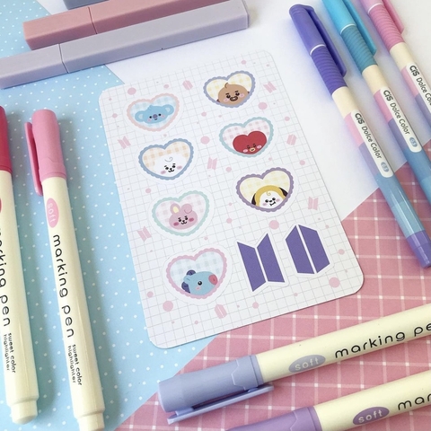 Cartela Adesiva - BT21