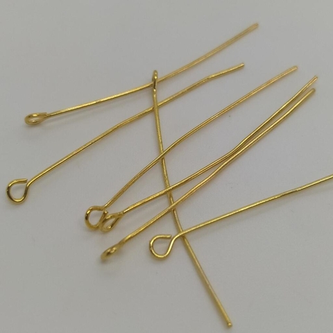 Alfiler 45mm rulo dorado x 25grs