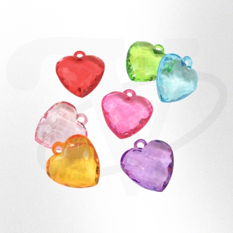 Acrilico corazòn colgante x 25grs - comprar online