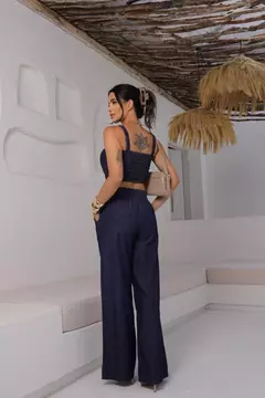 Conjunto Cropped + Pantalona - Varal da Cris Moda Feminina