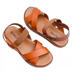 Sandália New Face Couro Beauty Com Elástico - comprar online