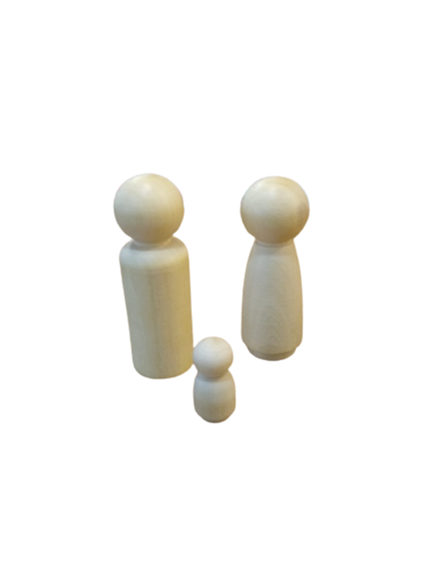 Familia De Madera Waldorf Montessori X3