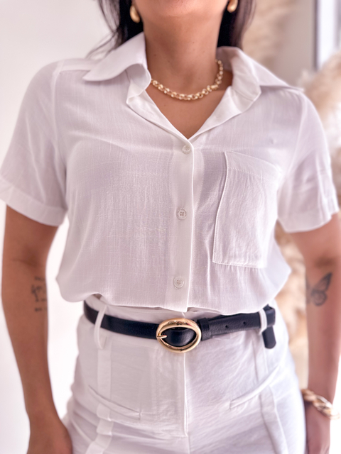 Camisa Manga Curta Bolso