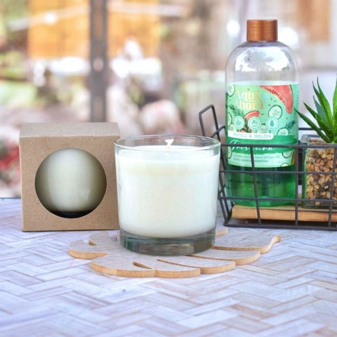 FRASCO DE VELA CON PACKAGING