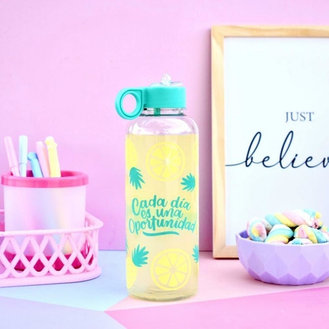 Botella joy estampada de 750 ML.