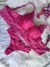 Conjunto de lingerie importado cropped rendado pink - comprar online