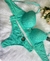 Conjunto de lingerie importado PLUS SIZE liso verde água