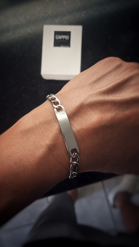 Pulsera Plak acero quirúrgico