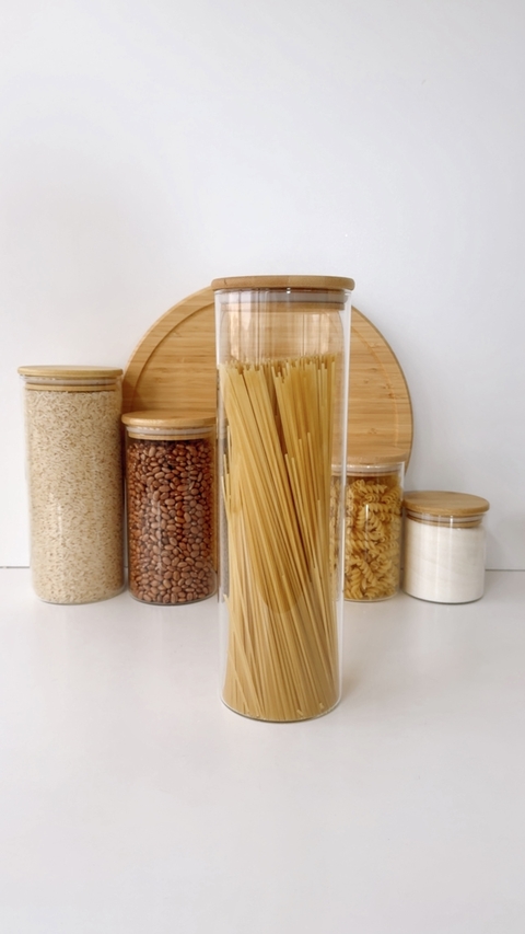 POTE HERMÉTICO TAMPA DE BAMBU REDONDO - 2L - comprar online