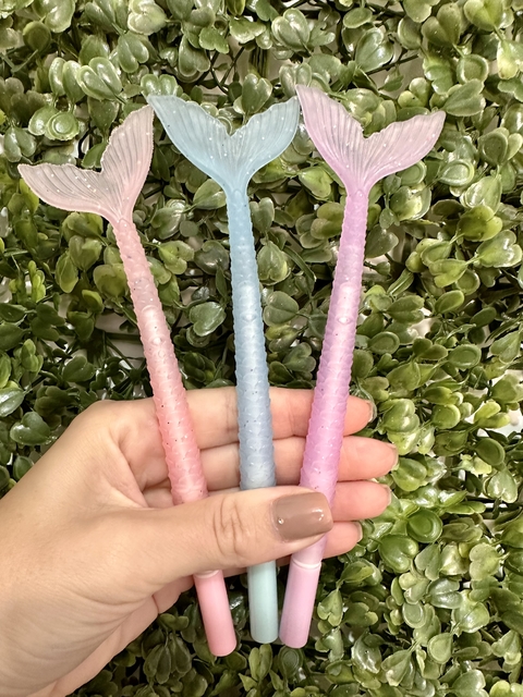 Caneta Fofa Sereia silicone