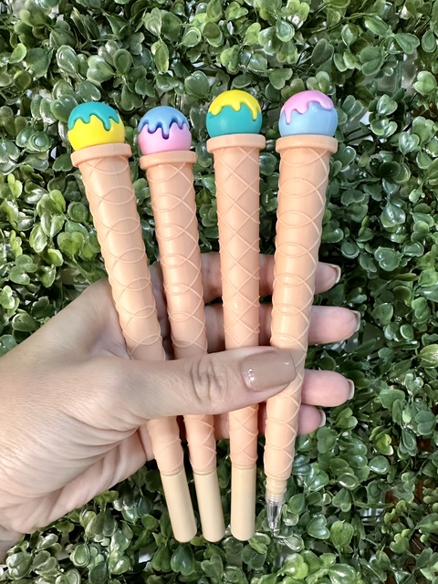 Caneta Fofa Casquinha de Sorvete