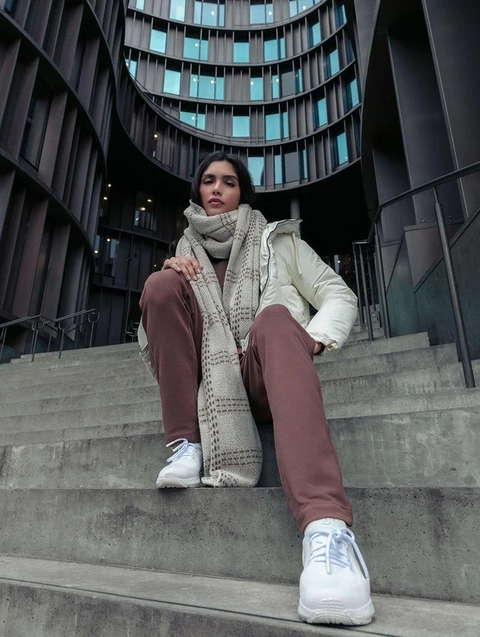 Manta com padronagem geométrica Biamar 11867