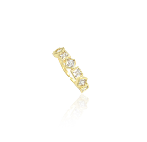 ANILLO AJUSTABLE CHURUMBELA. ORO LAMINADO 18K