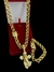 LOTE 5 CORDÕES 5 PULSEIRAS 5 PINGENTES FRISO TRIPLO 13MM FECHO ESPECIAL - BANHADO A OURO - Elite imports 18k